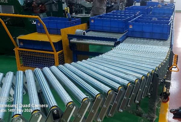 Flexible Roller Conveyor Expandable Frame Detail